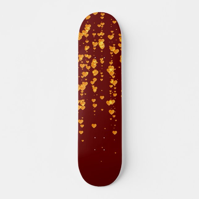 Herz-Muster 25 Skateboard (Vorne)
