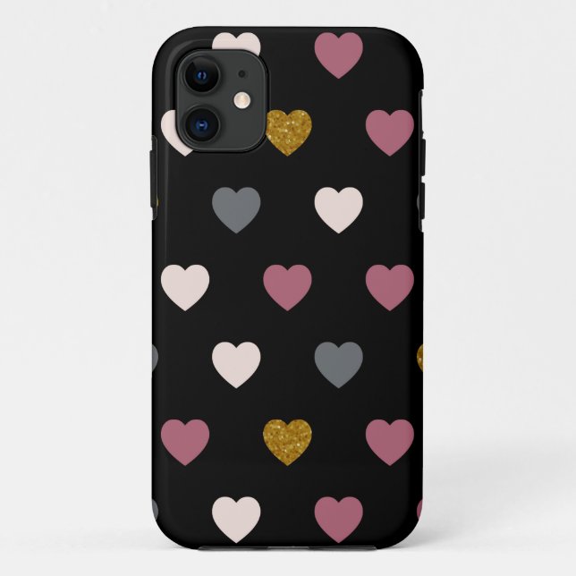 Herz-Muster 30 Case-Mate iPhone Hülle (Rückseite)
