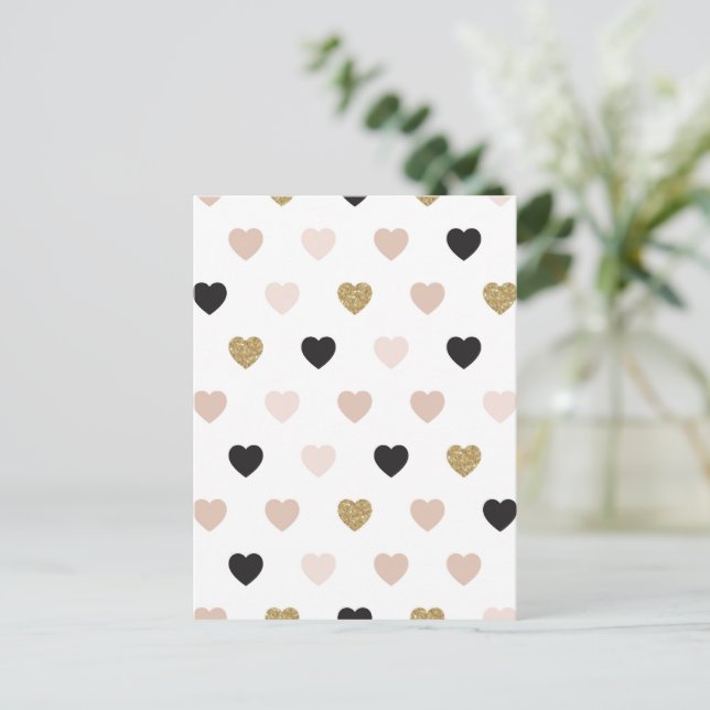 Herz-Muster 31 Feiertagspostkarte (Stehend Vorderseite)