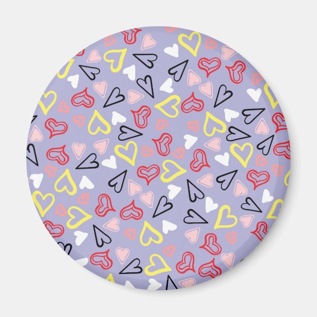 Herz-Muster 31 Magnet (Vorne)