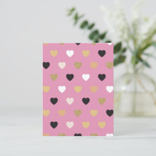 Herz-Muster 32 Feiertagspostkarte