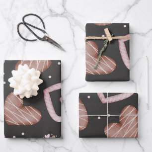 Herz-Muster 35 Geschenkpapier Set