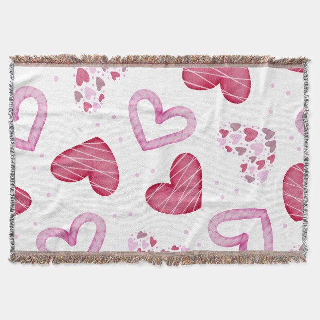 Herz-Muster 36 Decke (Vorderseite)