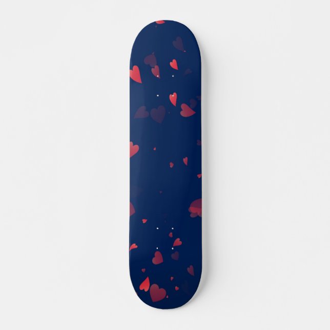 Herz-Muster 40 Skateboard (Vorne)