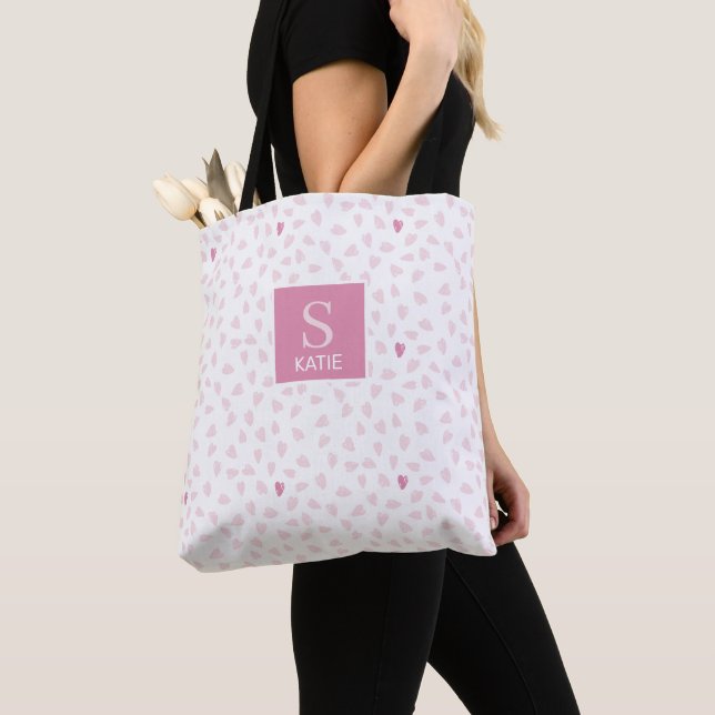 Herz-Muster-Monogramm in Rosa (Von Nahem)