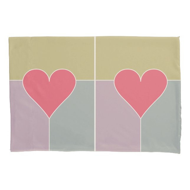 Herz-Muster-Pillowcases Kissenbezug (Vorderseite)