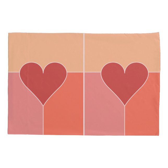 Herz-Muster-Pillowcases Kissenbezug (Rückseite)