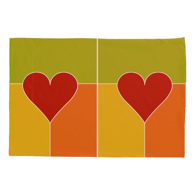 Herz-Muster-Pillowcases Kissenbezug (Rückseite)