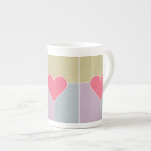 Herz-Muster-Tasse Prozellantasse