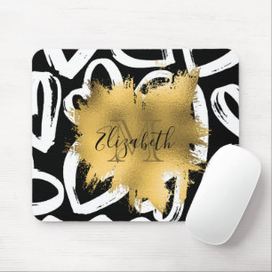 Herz-Muster und Goldene Foil Mousepad