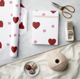 Herz-Muster Valentine Geschenkpapier