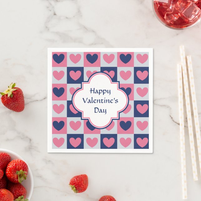 Herz-Muster Valentine Serviette (Beispiel)