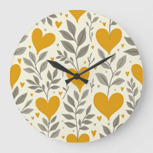 Herz-Muster Wall-Uhr Große Wanduhr