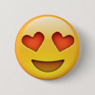 Herz mustert Emoji Knopf Button