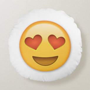 Herz mustert ringsum Emoji Kissen