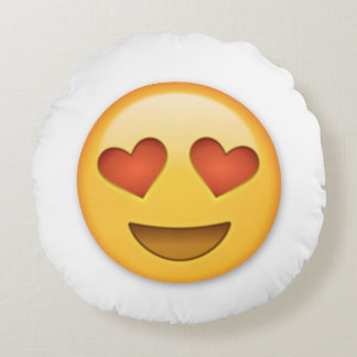Herz mustert ringsum Emoji Kissen