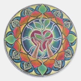 Herz nährt Mandala Sticker