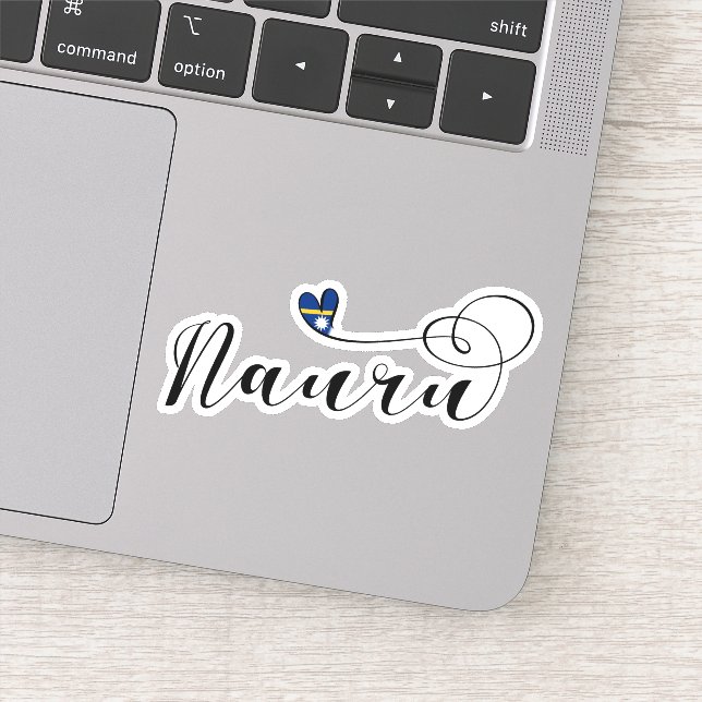 Herz Nauru Flag, I Liebe Nauru, Republik Nauru Aufkleber (Detail)