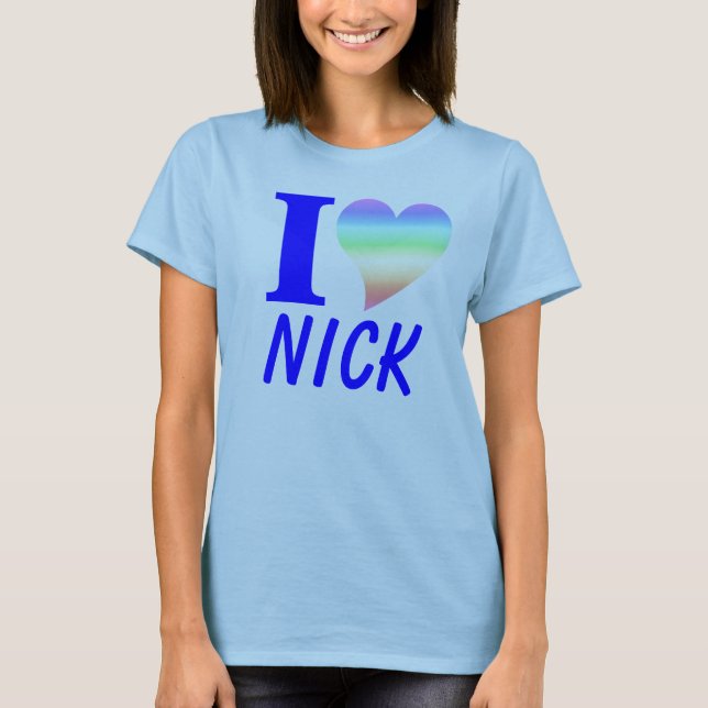 Herz-Nick des Blau-I T-Shirt (Vorderseite)