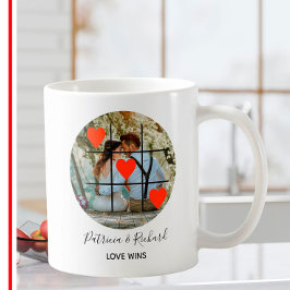 Herz Niedliche Liebe gewinnt Foto Valentine Kaffeetasse