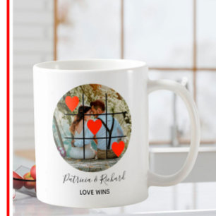 Herz Niedliche Liebe gewinnt Foto Valentine Kaffeetasse