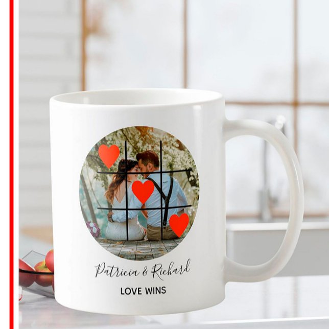 Herz Niedliche Liebe gewinnt Foto Valentine Kaffeetasse (Von Creator hochgeladen)