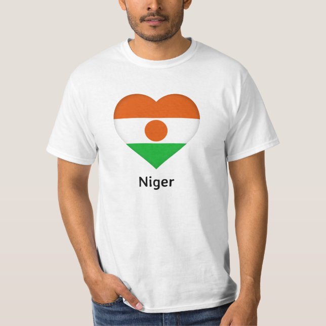 Herz - Nigerflagge T-Shirt (Vorderseite)