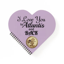 Herz Notizbuch - Ich liebe dich bis Atlantis und z