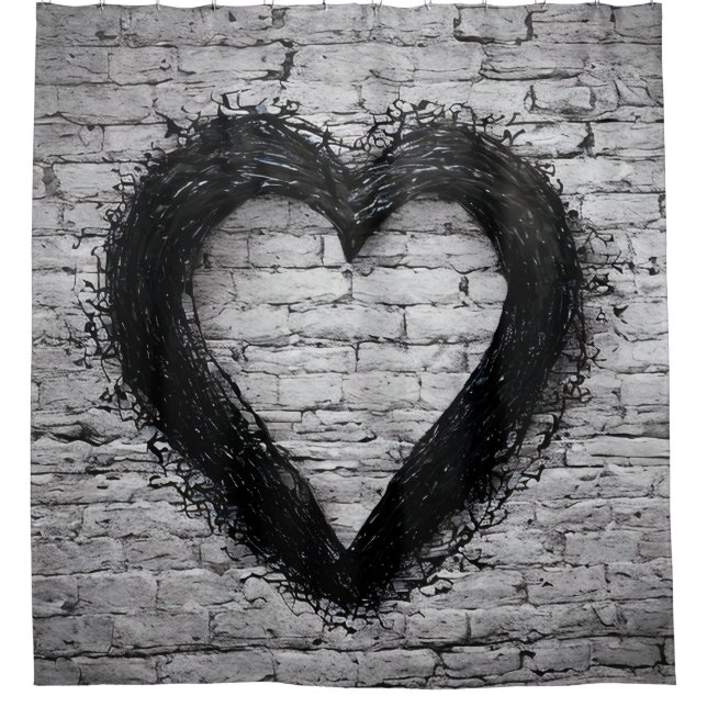 Herz, Nr. 02 Duschvorhang (Vorderseite)