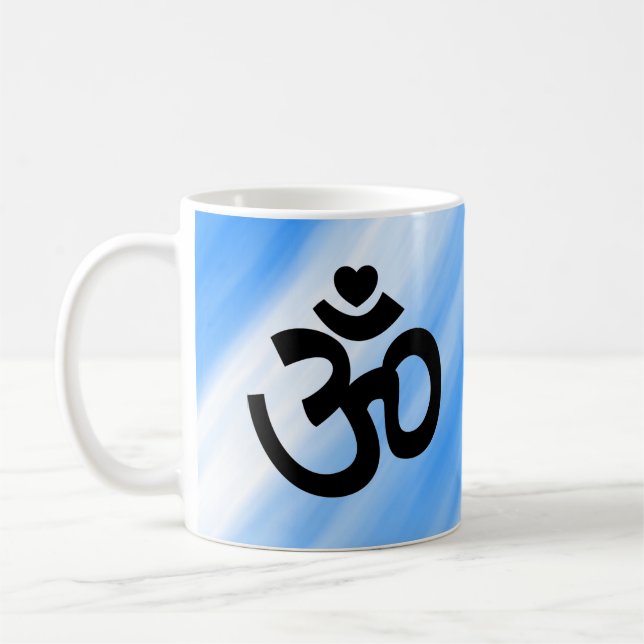 Herz Om Sign - Tasse für Yoga Liebhaber (Links)