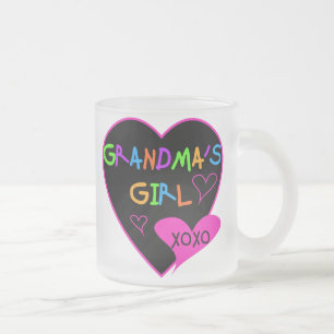Herz-Oma's Girl-T - Shirt und Geschenke Mattglastasse