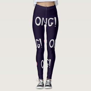 Herz, OMG-Text, niedliches Muster Leggings