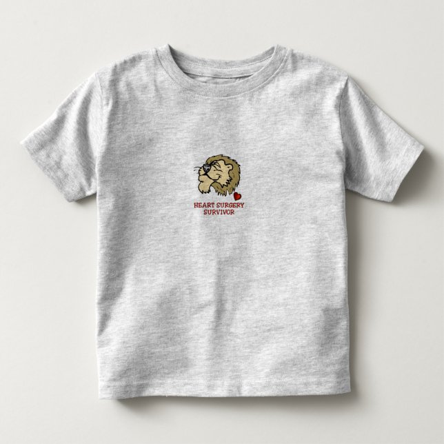 Herz-Operations-Überlebend-Löwe Kleinkind T-shirt (Vorderseite)