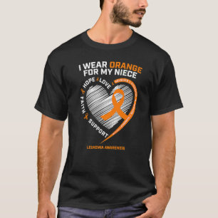 Herz Orange Band für meine Nichte Leukämie Auszeic T-Shirt