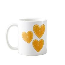 Herz Orange Tasse – Süße Zitrus-Kaffeetasse
