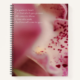 Herz - Orchideen Notizbuch