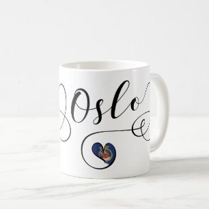 Herz Oslo Tasse, Norwegisch Kaffeetasse