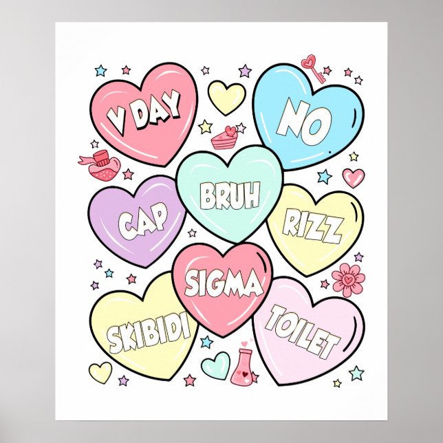 Herz Ostern, retro, vintage Poster (Vorne)