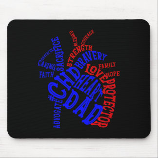 Herz Papa Chd Angeborener Herzfehler-Bewusstseinsm Mousepad