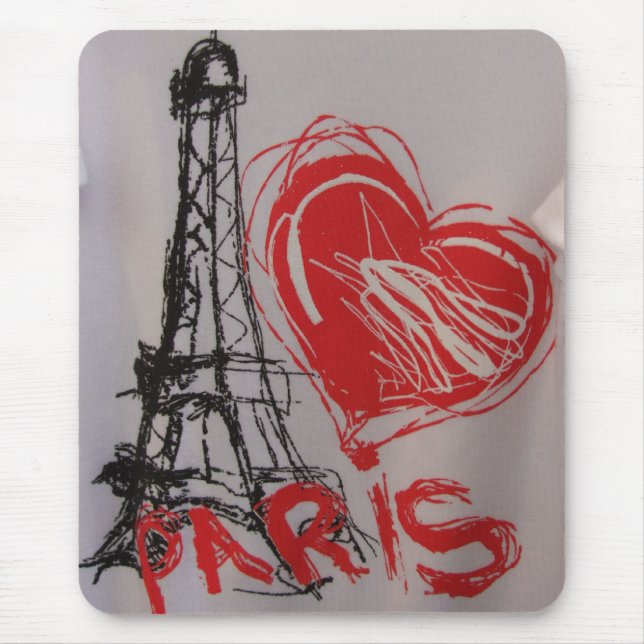 Herz Paris Mousepad (Vorne)
