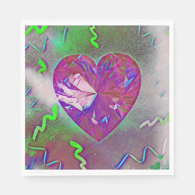 Herz-Party Serviette (Vorderseite)