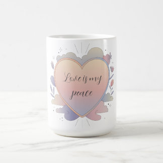 Herz Pastell Illustration Kaffeetasse