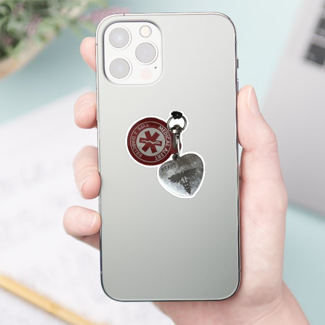 HERZ-PATIENTEN-AUFKLEBER AUFKLEBER (Telefon)