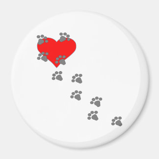 Herz (Paw Prints) Magnet