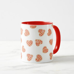 Herz Pepperoni Pizza Pattern Tasse