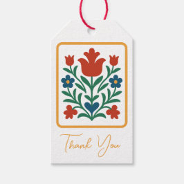 Herz & Petal Floral Folk Kunst Gunst Geschenkanhänger