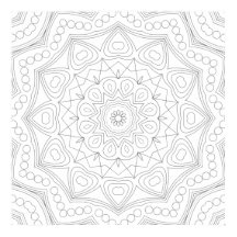 Herz Petal Mandala Symmetrie Malvorlage Kunst