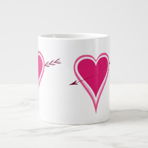 Herz & Pfeil-Himbeere Jumbo-Tasse
