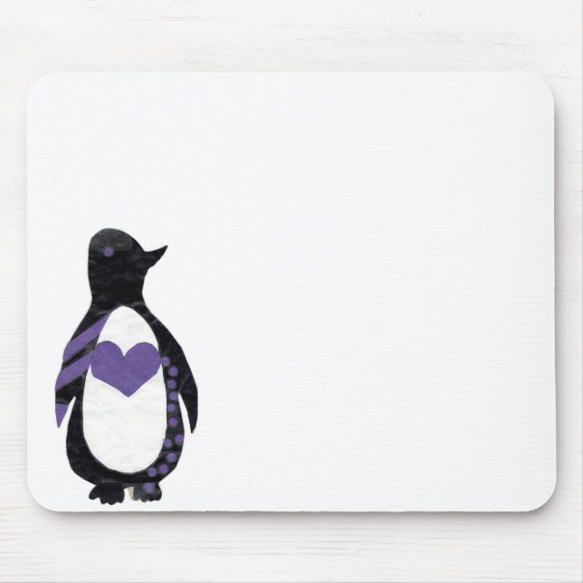 Herz-Pinguin Mousepad (Vorne)