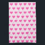 Herz Pink Küchentuch - Farbe<br><div class="desc">Pink Hearts Kitchtuch - Wählen / Fügen Sie Ihre Lieblings-Hintergrundfarben / oder Text!</div>